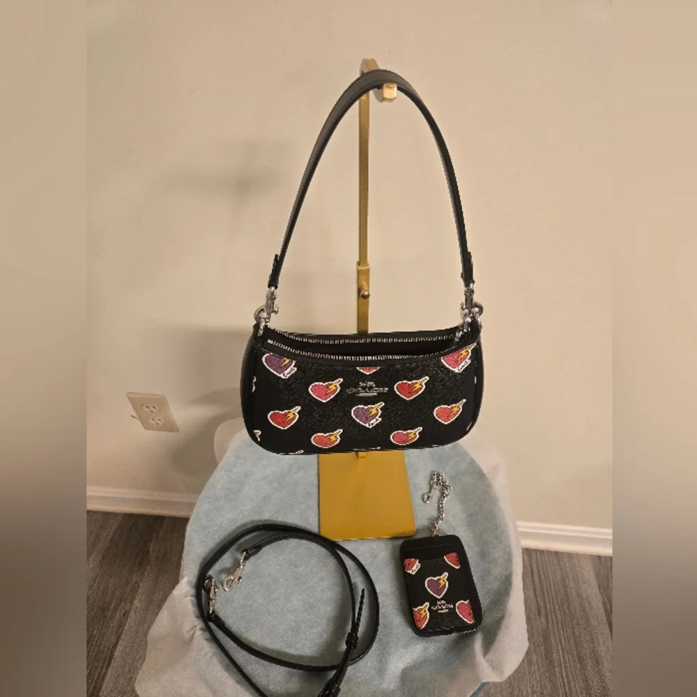 Coach Terri Bag and Wallet Set, Hearts, Has Both Straps-missing Hangtag - Picture 1 of 16